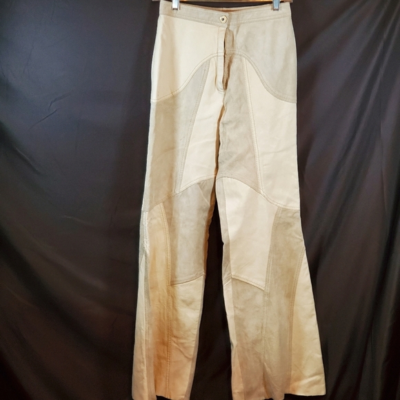 60's 70's Leather Suede Bell Bottoms 🔥🔥🔥🔥🔥🔥🔥 - Picture 2 of 4